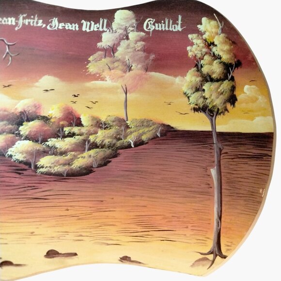 Jean Fritz Guillot Seascape Painting Tropical Landscape Placemat Wall Art Set - Picture 9 of 11